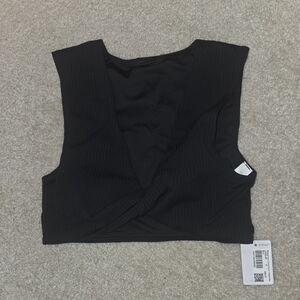 lululemon athletica Black Wrap Crop Top